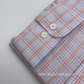 Bright check color male shirt long sleeve